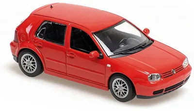 Model de colecție MINICHAMPS Modern: Mașini - Volkswagen Golf IV, 1999, Red