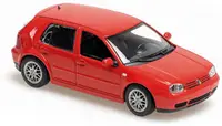 Model de colecție MINICHAMPS Modern: Mașini - Volkswagen Golf IV, 1999, Red