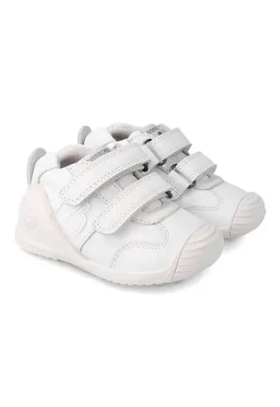 Pantofi copii baieti din piele naturala 221001-C050 - Alb