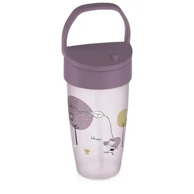 Cana cu pai Lovi - Junior, Lovely Girl, roz, 350 ml, 14 luni+