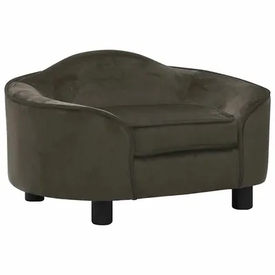 vidaXL Canapea pentru câini, gri închis, 67x47x36 cm, pluș