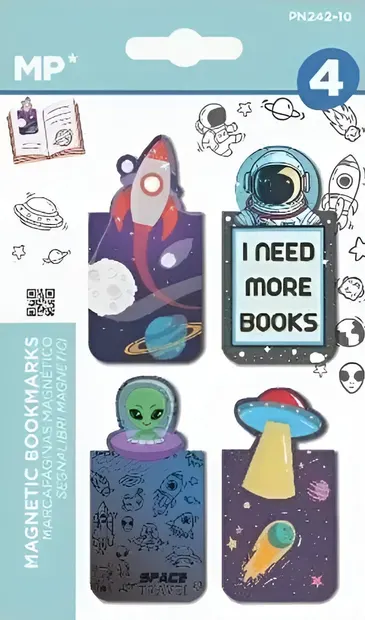Set semn de carte magnetice MP - Space, 4 buc.