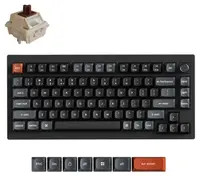 Tastatură mecanică Keychron - V1 Ultra 8K, wireless, Silk POM Switch Banana, RGB, neagră