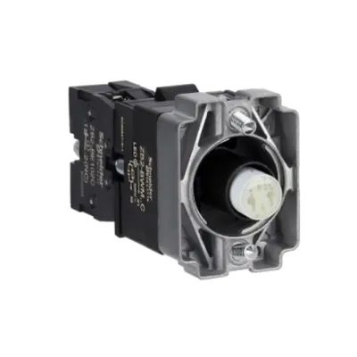 Bloc luminos cu corp si element de fixare, Easy Harmony XB2, metal, portocaliu, bulb 24V DC LED, 220V AC, 1NC