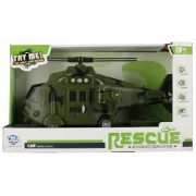 Elicopter militar MegaCreative 523953, 28cm, cu sunete si lumini, plastic, verde, 3+ ani