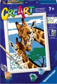 Set de pictură pe numere Ravensburger CreArt - Girafe drăguțe