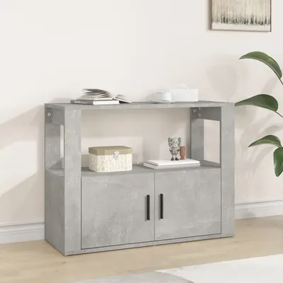 vidaXL Servantă, gri beton, 80x30x60 cm, lemn prelucrat
