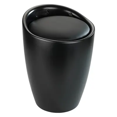 Scaun de baie cu spațiu de depozitare rufe Wenko Candy, negru