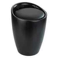 Scaun de baie cu spațiu de depozitare rufe Wenko Candy, negru