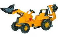 Tractor cu pedale Rolly Toys tip Buldoexcavator CAT
