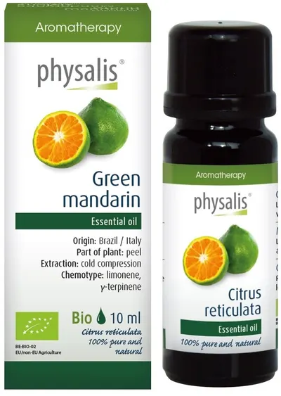 Ulei esențial organic, mandarină verde, 10 ml, Physalis