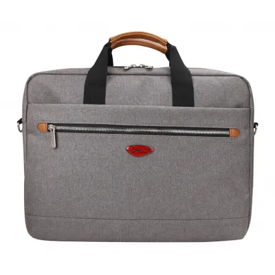 Geanta laptop, 40.3x30.5x7.8 cm, gri/maro, Daco