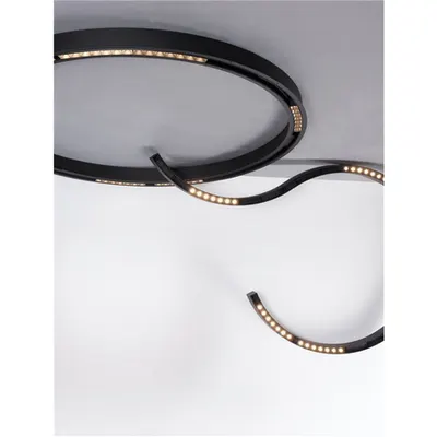 Sistem iluminat pe sina BREDA MAGNETIC Nisipiu Negru Aluminiu Circle For Recessed Mounted