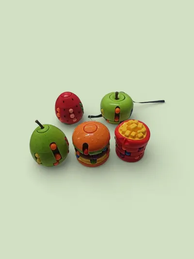 Jucărie Fidget Puzzle Senzorial – Fructe și Mâncare, Antistres pentru Copii,En-gros