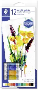 Vopsele acrilice Staedtler DJ - 12 culori x 12 ml