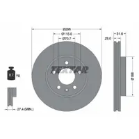 Disc frana TEXTAR 92165400