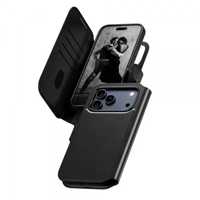 Husa MagSafe pentru Apple iPhone 17 Pro Max, PanzerGlass, Care Feature Tango Two-in-One, Neagra