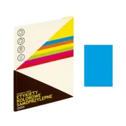 Etichete autocolante Grand 150-1365, 1/A4, 210x297mm, permanente, colturi drepte, albastru fluorescent, top 25 coli