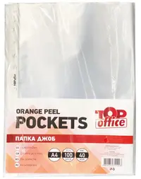 Folii pentru documente Top Office - A4, Mat, 40 microni, 100 buc