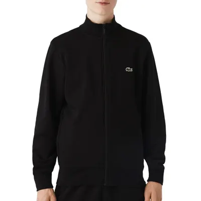 Hanorac negru cu fermoar Lacoste