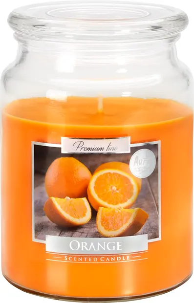 Lumânare parfumată Bispol Premium - Orange, 500 g
