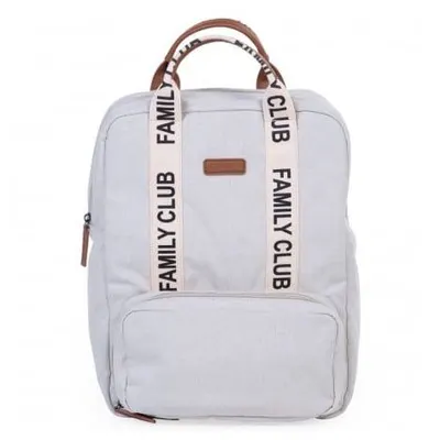 Rucsac de infasat Childhome Family Club Signature Alb