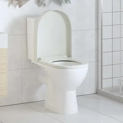 vidaXL Capac WC, închidere silențioasă, eliberare rapidă, alb, pătrat