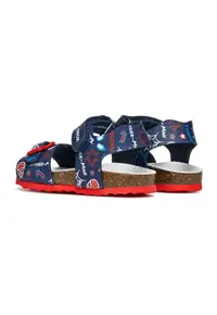 Sandale cu velcro SpiderMan - Rosu englez/Bleumarin