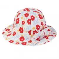 Palarie de Soare pentru Fetite - Floricele Rosii