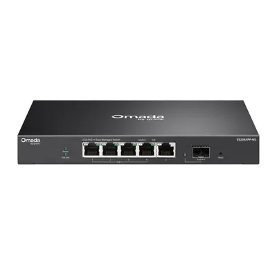 Omada 5-Port 2.5GBASE-T and 1-Port 10GE SFP+ Easy Managed Switch with 4- Port PoE++ PORT: 4× 2.5G PoE++ Ports, 1× 2.5G Non-PoE R