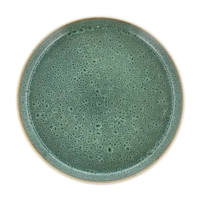 Farfurie albă/verde pentru desert din gresie ø 21 cm Gastro White/Green – Bitz
