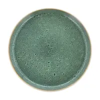 Farfurie albă/verde pentru desert din gresie ø 21 cm Gastro White/Green – Bitz