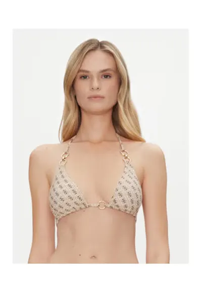 Sutien de baie halter triunghiular cu logo