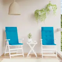 Gossi perne de scaun cu spatar inalt, 2 buc, bleu, tesatura oxford