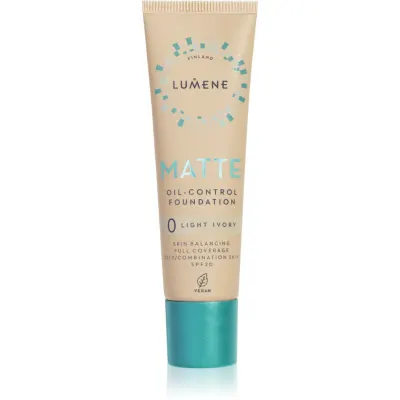 Lumene Matte Oil-Control machiaj cu efect matifiant SPF 20 culoare 0 Light Ivory 30 ml