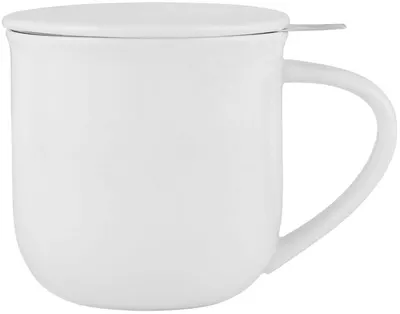 Ceașcă de ceai cu strecurătoare Viva Scandinavia - Minima Pure White, 350 ml