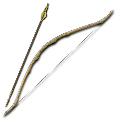 Replică United Cutlery Movies: The Lord of The Rings - Legolas Lothlorien Bow with Arrow, 97 cm