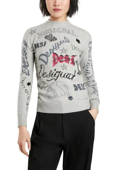 Pulover pentru femei - JERS PALOMA - Gri - Gri