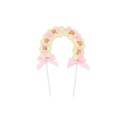 Cake Topper tort arcadă roz cu baloane
