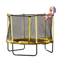 Trambulina Chipolino Sporty 140 cm cu cos baschet yellow