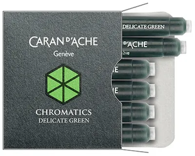 Rezerve stilou Caran d'Ache Chromatics – Verde, 6 bucati
