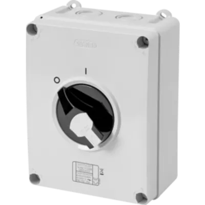 Selector rotativ - doza din material izolator - 80A 3P - blocabil BLACK KNOB - IP66/67/69