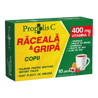 Propolis C raceala si gripa pentru copii, 10 plicuri, Fiterman