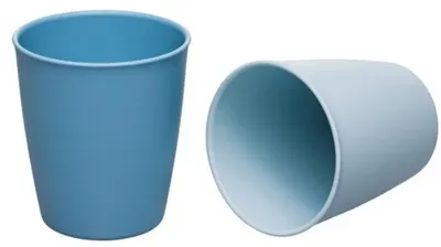 Set de 2 pahare pentru băut NIP - Eat Green, 12 luni+, albastru