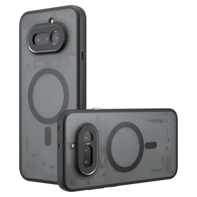 Husa MagSafe pentru Nothing Phone (4a), Techsuit, PureFrost, Neagra Satinata