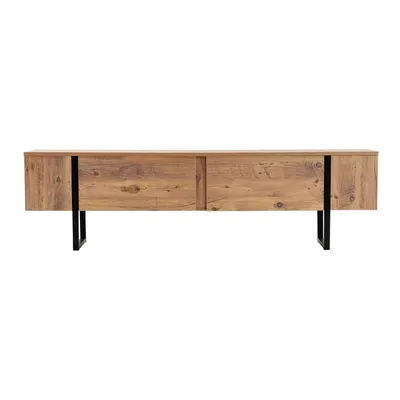 Comodă TV în culoare naturală cu aspect de lemn de pin 180x50x29,5 cm Serenity – Kalune Design