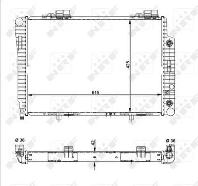 Radiator motor potrivit MERCEDES C T-MODEL (S202), C (W202), E (W210), SLK (R170) 2.0-3.2