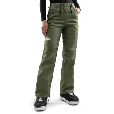 Pantaloni de snowboard Hardshell pentru femei P2-W Taiga Verde