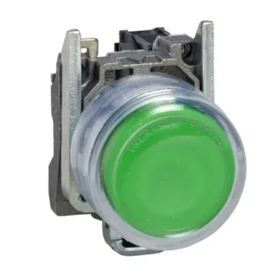 Buton Verde Ø 22, cu Revenire, 1 Nd, Atex