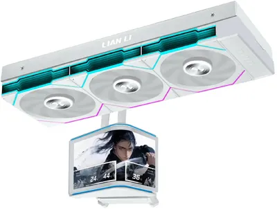 Cooler lichid Lian Li - HydroShift II OLED Curved 360TL FLEX, 3x 120 mm, 6.67'' OLED, alb